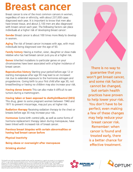 Breast Cancer Awareness Month: Reduce Your Risk | Blue Nation Online